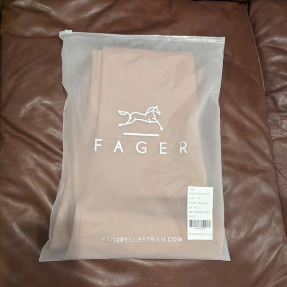 BNWT Fager Freya Hybrid breeches -- dark beige, full grip, size US28 (EU40) - Picture 4 of 5